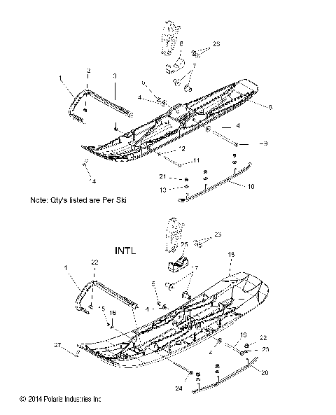 STEERING, SKI ASM. - S15CS6GSL/GEL (49SNOWSKIASM15600VOY)