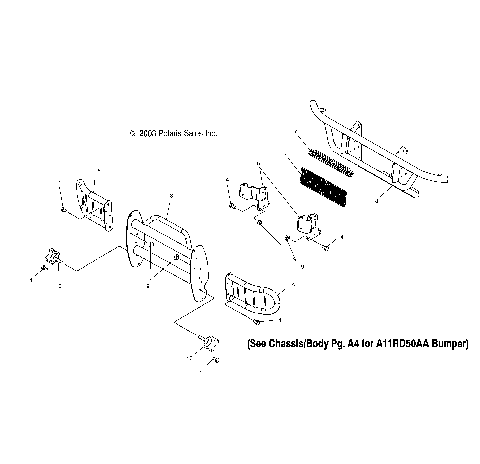 BRUSH/HEADLIGHT GUARD - A11RD50AB (4981798179E11)