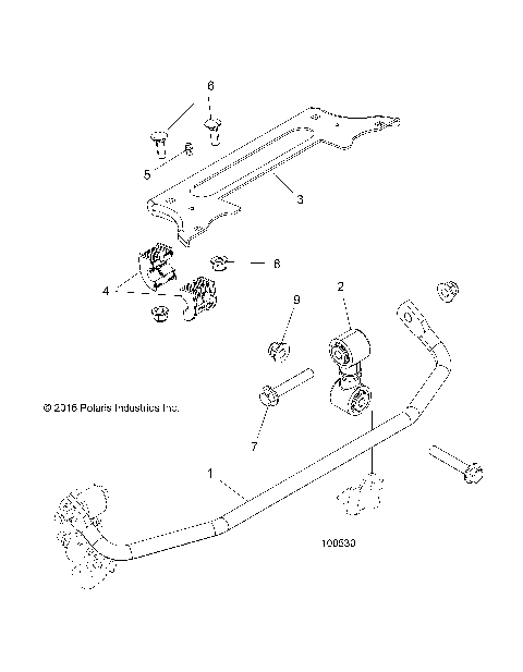 SUSPENSION, STABILIZER BAR, FRONT - A17DAH57A5 (100530)