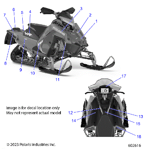 BODY, DECAL, BLACK SIDE PANEL W/GRAY ACCENT - S24TDV6RS/6RE (602616)
