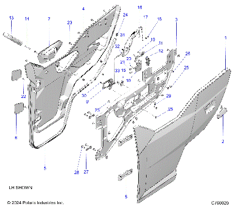 BODY, DOORS, FRONT - G25G4E99 (C760020)