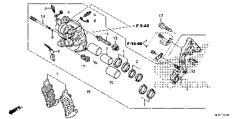 RIGHT FRONT BRAKE CALIPER