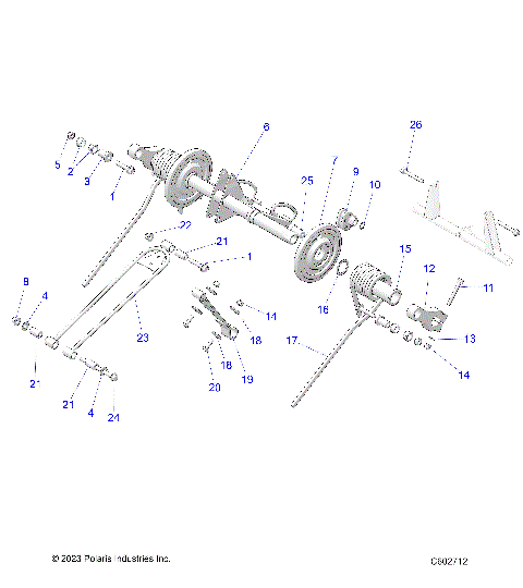 SUSPENSION, TORQUE ARM, REAR - S25AJT6REL (C602712)