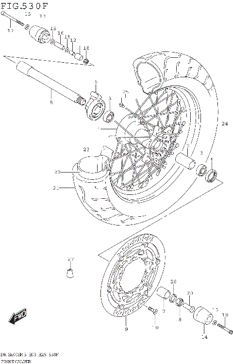 FRONT WHEEL (DR-Z400SMM3 E33)