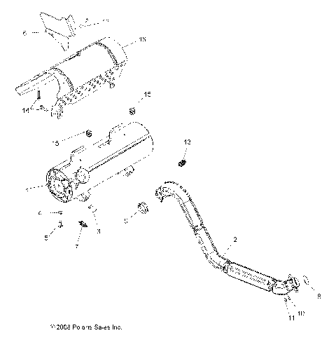 ENGINE, EXHAUST - A09ZN55FX (49ATVEXHAUST09SPXP550)