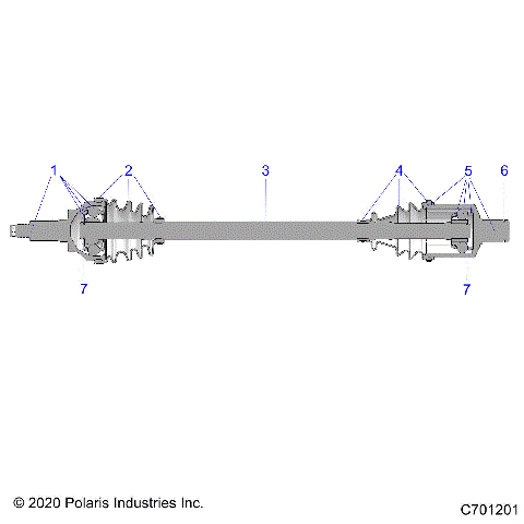 DRIVE TRAIN, FRONT HALF SHAFT - R21RRE99FP/F9 (C701201)