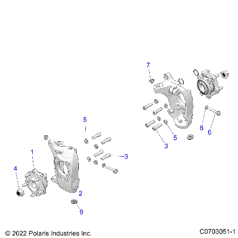 SUSPENSION, FRONT CARRIER AND HUB - Z23GAE92A/92B (C0703051-1)