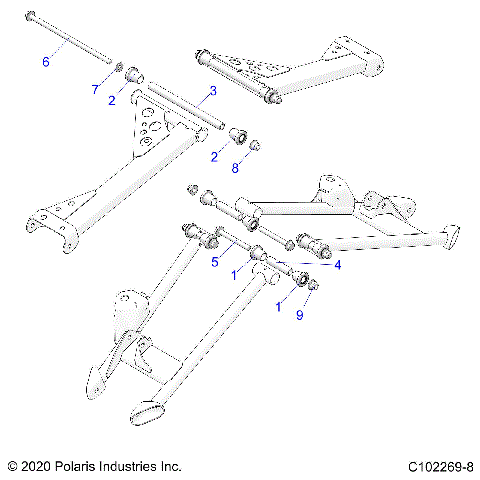 SUSPENSION, REAR CONTROL ARM, MOUNTING - A23SVE95PK (C102269-8)