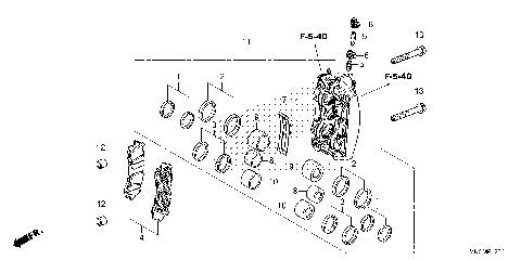 RIGHT FRONT BRAKE CALIPER