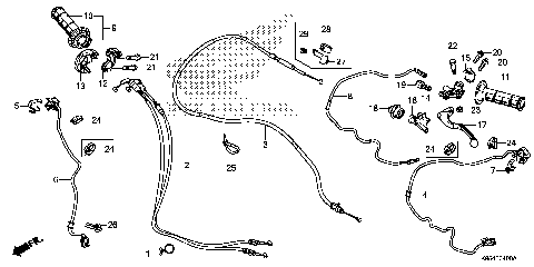 HANDLE LEVER@SWITCH@CABLE