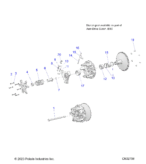 DRIVE TRAIN, CLUTCH, PRIMARY - S24TFM9BS/9BE (C602758)