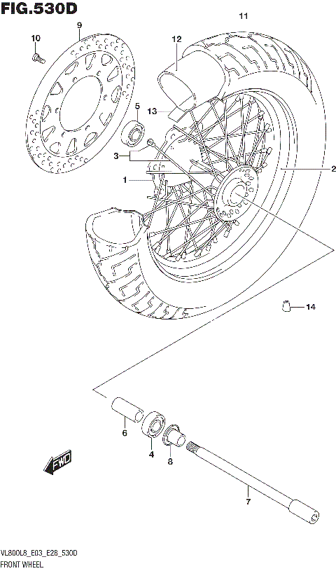 FRONT WHEEL (VL800TL8 E03)