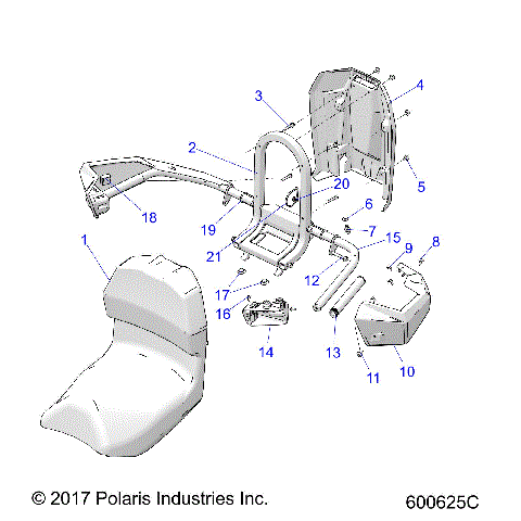 BODY, SEAT ASM., PASS. - S23FJE8PS/8PE (600625C)