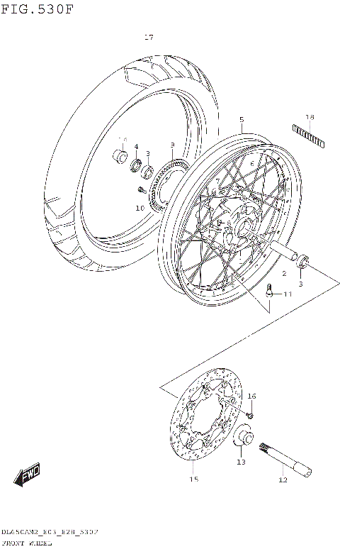 FRONT WHEEL (DL650XAM2 E33)