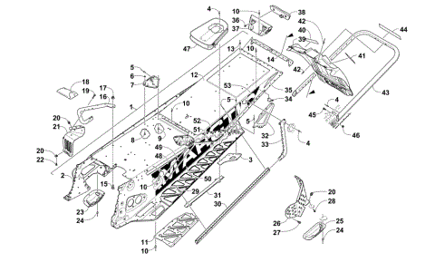TUNNEL, REAR BUMPER, AND SNOWFLAP ASSEMBLY
