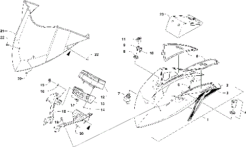 WINDSHIELD AND INSTRUMENTS ASSEMBLIES [106519]