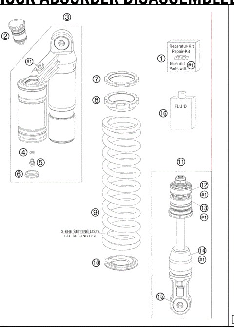 SHOCK ABSORBER DISASSEMBLED 