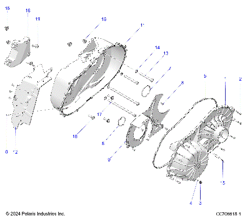 DRIVE TRAIN, CLUTCH COVER ASM.