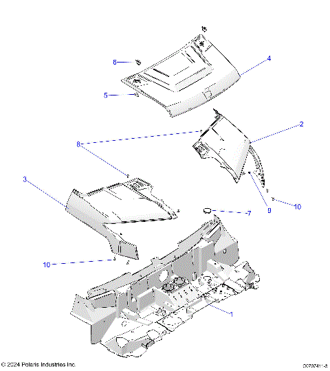 BODY, HOOD and FRONT FENDERS - D25E3CC2B4/UC2B4 (C0707411-3)