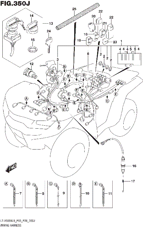 WIRING HARNESS (LT-A500XPZL9 P33)
