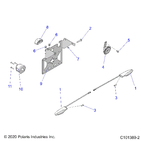 ELECTRICAL, TURN SIGNALS, HORN, and LICENSE PLATE LIGHT - A23SDE57P4 (C101380-2)