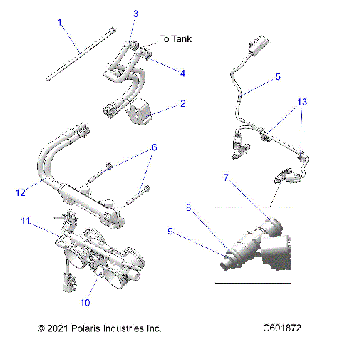 FUEL SYSTEM, RAIL, LINES and THROTTLE BODY - S24TKL8RS (C601872)