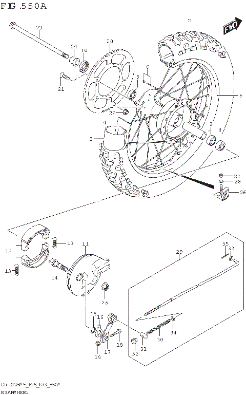 REAR WHEEL (DR-Z125)