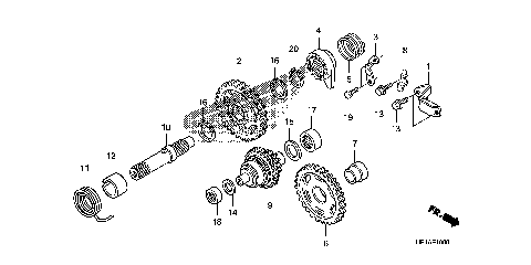 KICK STARTER SPINDLE