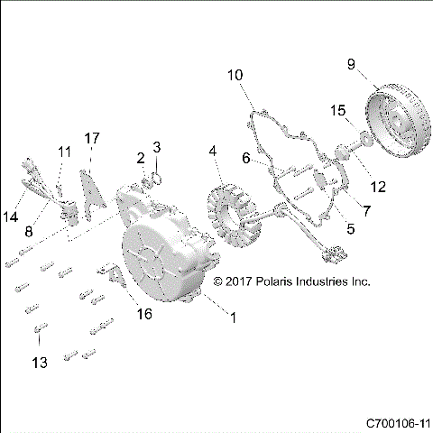 ENGINE, STATOR AND FLYWHEEL - Z19VGE99AK/AW/BK/BW (c700106-11)