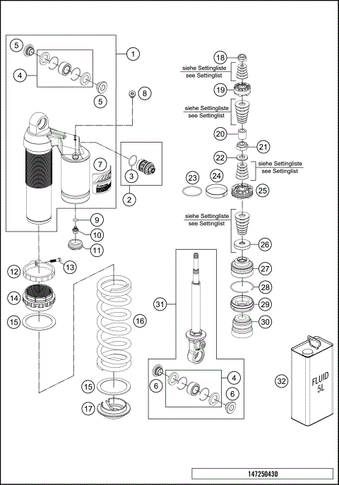 SHOCK ABSORBER DISASSEMBLED