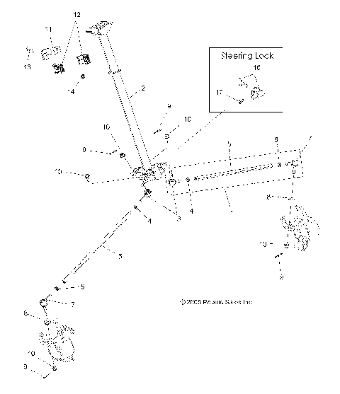 STEERING, STEERING POST ASM. - A09ZN55FX (49ATVSTEERING09SPXP850I)