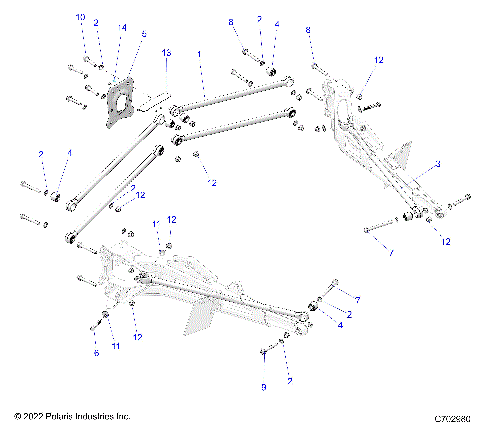 SUSPENSION, REAR TRAILING ARMS MOUNTING - Z22G4E92AJ/BJ (C702980)