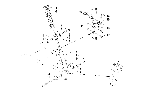SHOCK ABSORBER AND SWAY BAR ASSEMBLY [89917]
