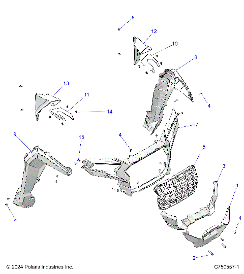 BODY, FRONT FACIA, GRILLE, AND FLARES - Z25NMF99A4/A5/B4/B5 (C750557-1)
