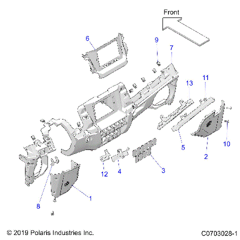 BODY, DASH LOWER - Z23RMU2KAN/BN (C0703028-1)
