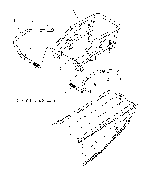 CHASSIS, RACK and PASSENGER HAND HOLD - S11PT5BSL/BEL (49SNOWRACK11550TRG)