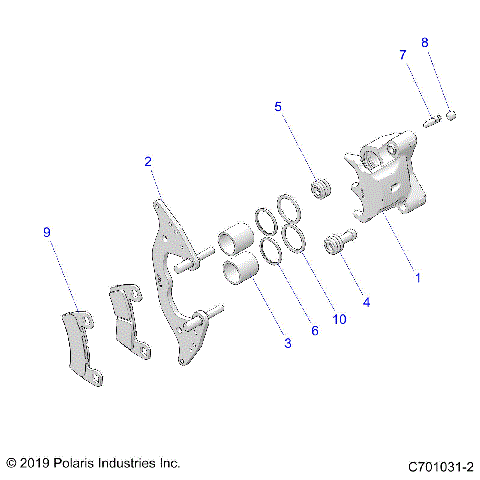 BRAKES, FRONT CALIPER - Z21ASE99F5/S99C5/E5 (C701031-2)