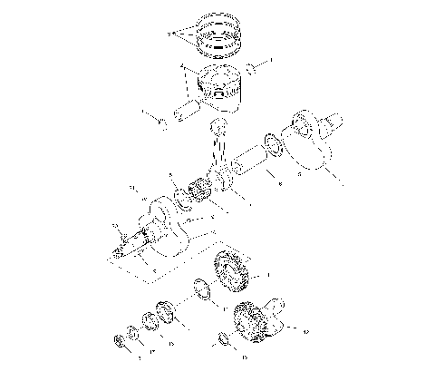 CRANKSHAFT and PISTON - C10RB42AA (4976407640D03)