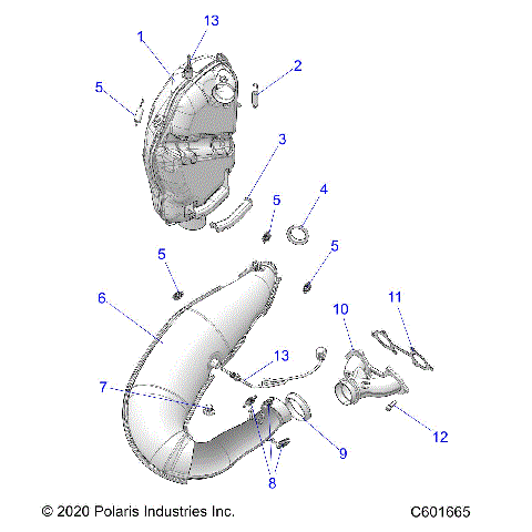 ENGINE, EXHAUST - S21TDV6RS/6RE ALL OPTIONS (C601665)