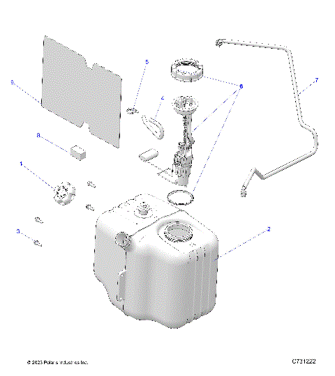 FUEL SYSTEM, FUEL TANK ASM. - R25CDA57A1 (C731222)