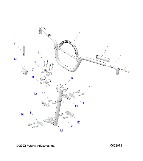 STEERING, HANDLEBAR MOUNTING - S24TFM9BS/9BE (C602671)