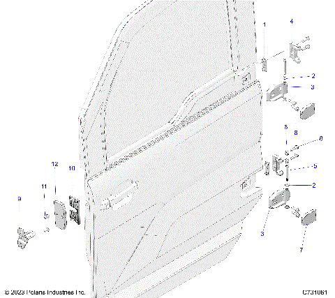 BODY, DOOR MOUNTING - R25XAL1RBD/BM (C731061)