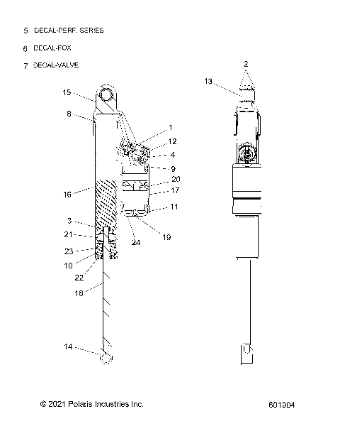 SUSPENSION, SHOCK, REAR TRACK - S24TLP8RS (C601904)