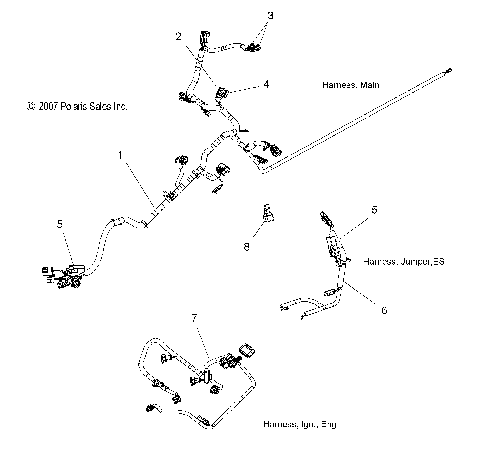 ELECTRICAL, WIRE HARNESS - S08PD6/PB6/PB7/PP6/PP7 ALL OPTIONS (49SNOWWIREHARNESS08IQCFI)