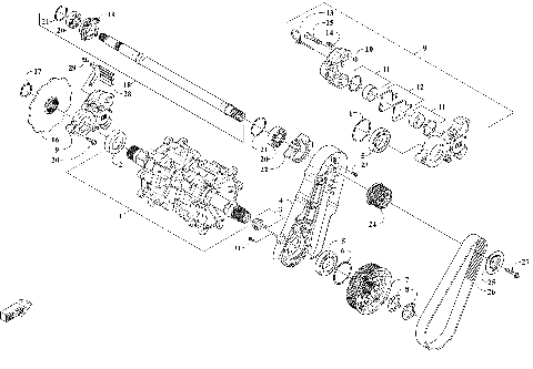 DRIVE TRAIN SHAFTS AND BRAKE ASSEMBLIES [110564]