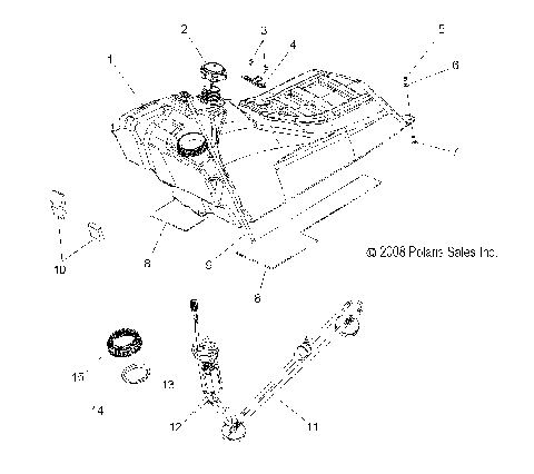 FUEL SYSTEM, FUEL TANK ASM. - S09PE8ES/EEL (49SNOWFUEL09800SB)