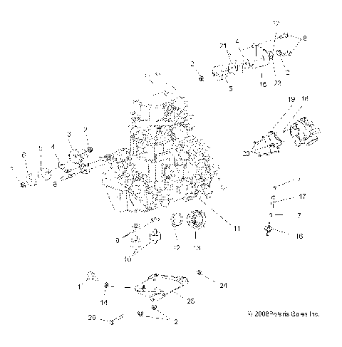 ENGINE, MOUNTING - A09DN76AB/AL/AY (49ATVENGINEMTG09SPX2800)