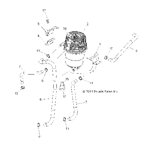 ENGINE, OIL TANK and LINES - R12JT9EFX (49RGROILTANK12RZRXPI)