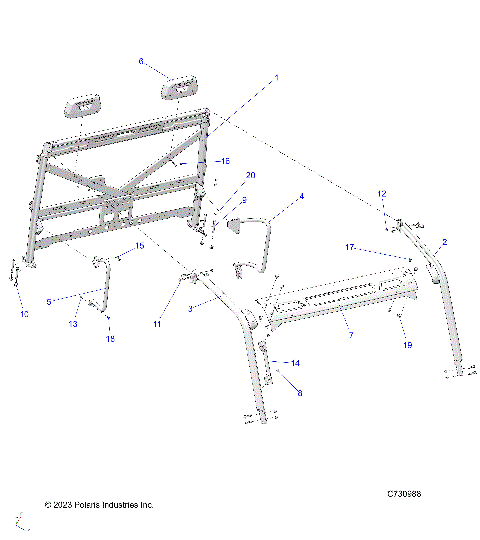 CHASSIS, CAB FRAME - R24E3GC4FD/SC4CD/ED/SC4FD (C700075)