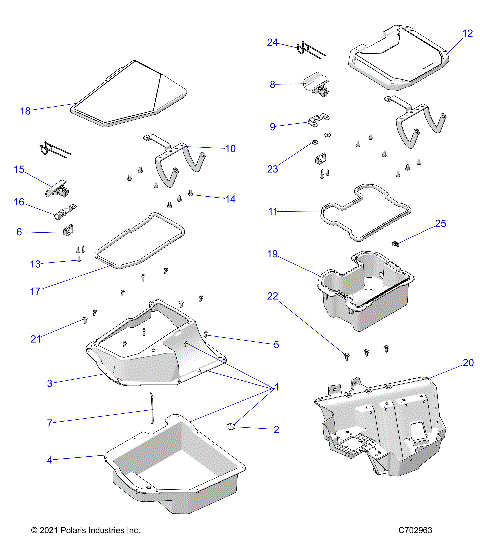 BODY, FRONT STORAGE - Z23GAE92A/92B (C702963)